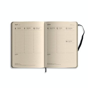 A5 Year Planner Samaya 2024 Couleur : Noir (DE/EN) 6