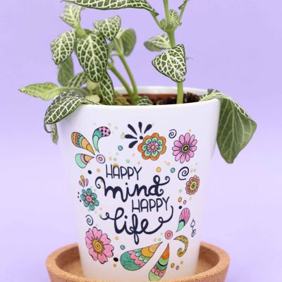 Pot de fleurs "Happy Mind"