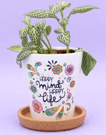 Pot de fleurs "Happy Mind" 1