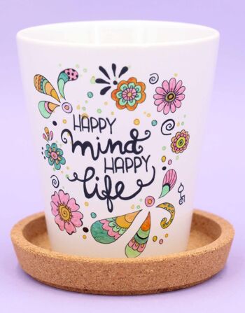 Pot de fleurs "Happy Mind" 2
