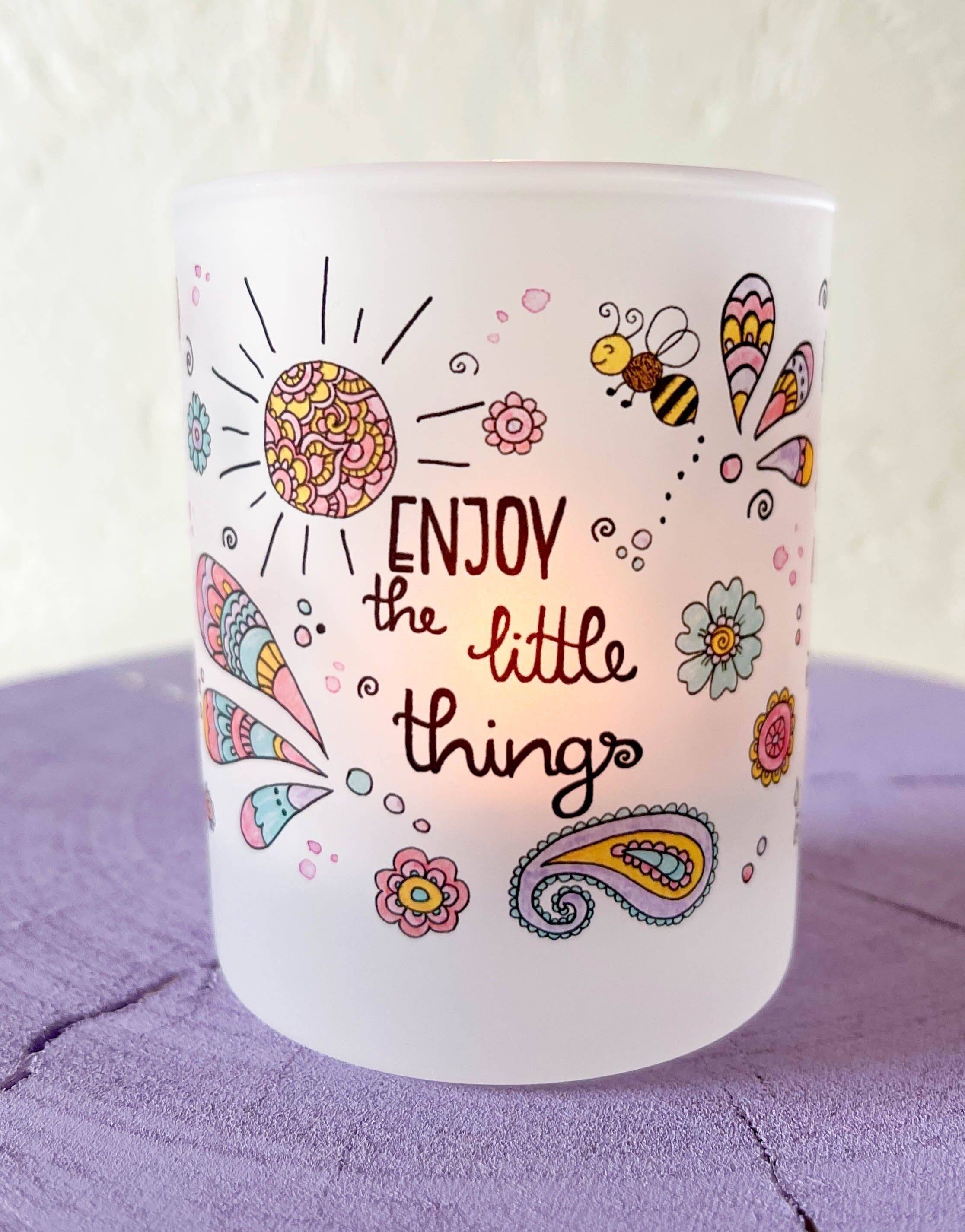 Windlicht "Enjoy the little things"