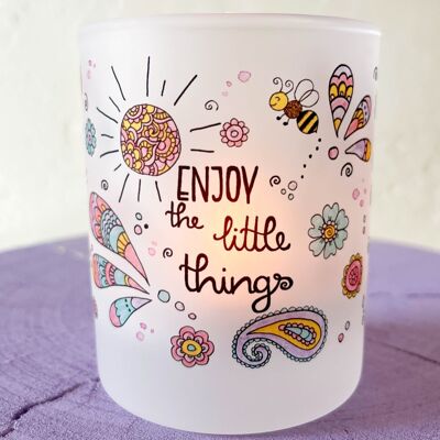 Windlicht "Enjoy the little things"