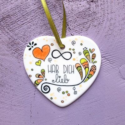 Ceramic heart "love you"