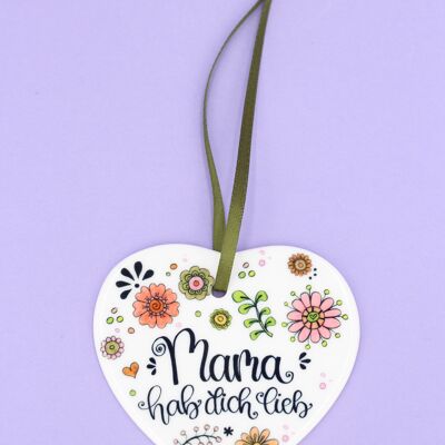 Cuore in ceramica "Mamalieb"