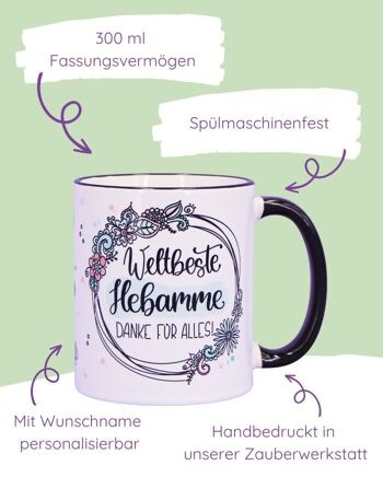 Tasse "Meilleure sage-femme du monde" 7