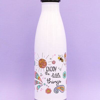 Botella para beber "Disfruta de las pequeñas cosas" - 500ml