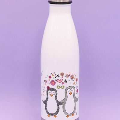 Botella para Beber "Pingüino Amor" - 500ml