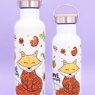 Bouteille thermos couvercle bambou "Fuchs" - 500ml