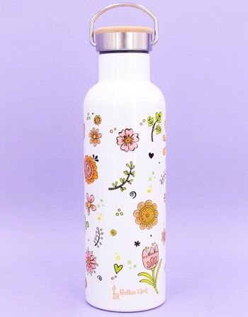 Bouteille thermos couvercle bambou "Smile" - 750ml 4