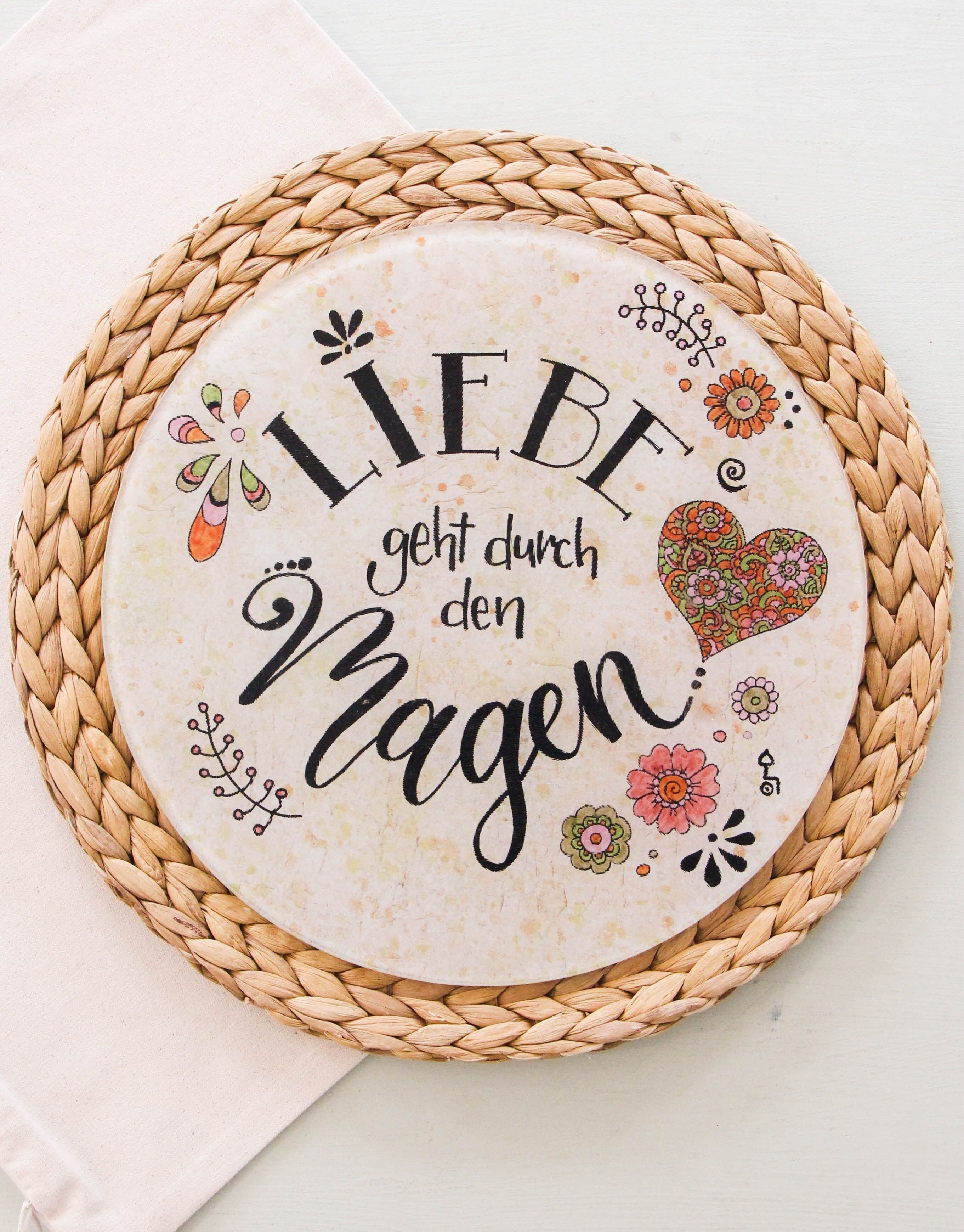 Glasteller "Liebe geht durch den Magen"