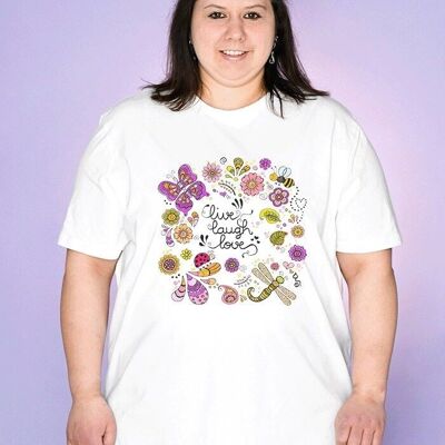 Women's T-Shirt Plus Size "Live Laugh Love"