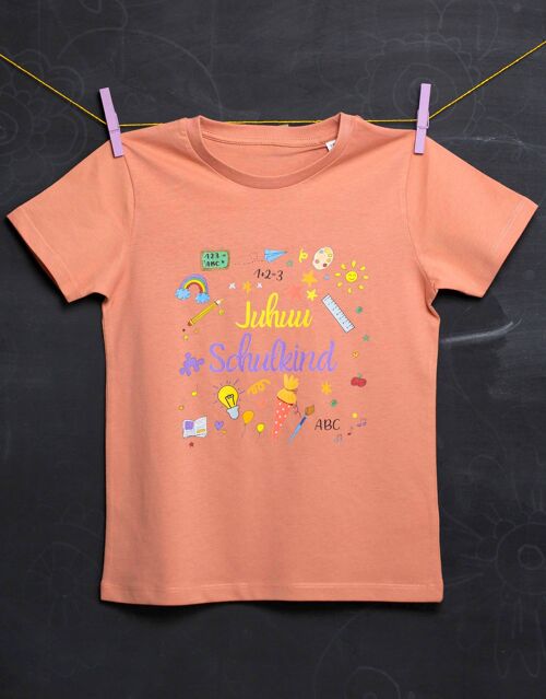 Kinder T-Shirt "Schulkind" Rose