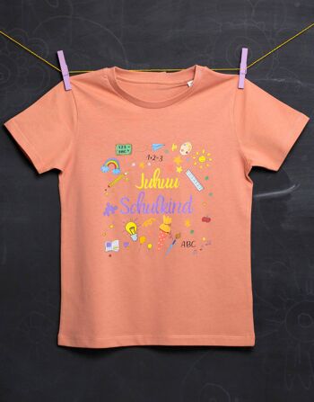 T-Shirt Enfant "Écolière" Rose 1
