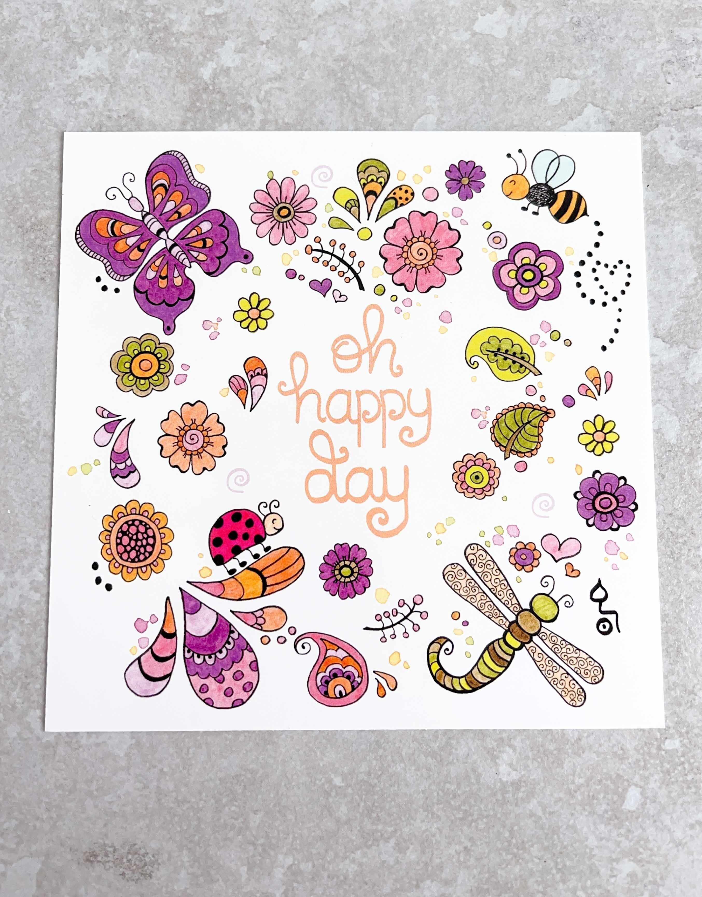 Cartolina "Oh giorno felice"