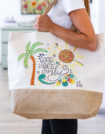 Sac en jute "Good Vibes" - L 2