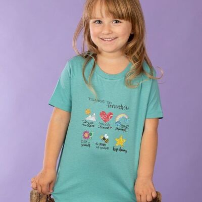 Camiseta infantil "Cosas para recordar"