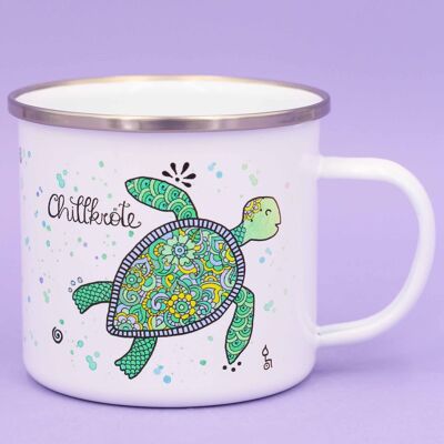 Mug émaillé "Chill Toad" - 480 ml