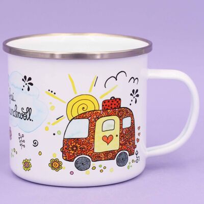 Mug émaillé "Camper" - 480 ml