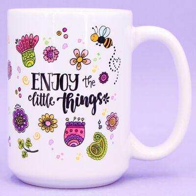 Jumbo teacup "Enjoy the little things"