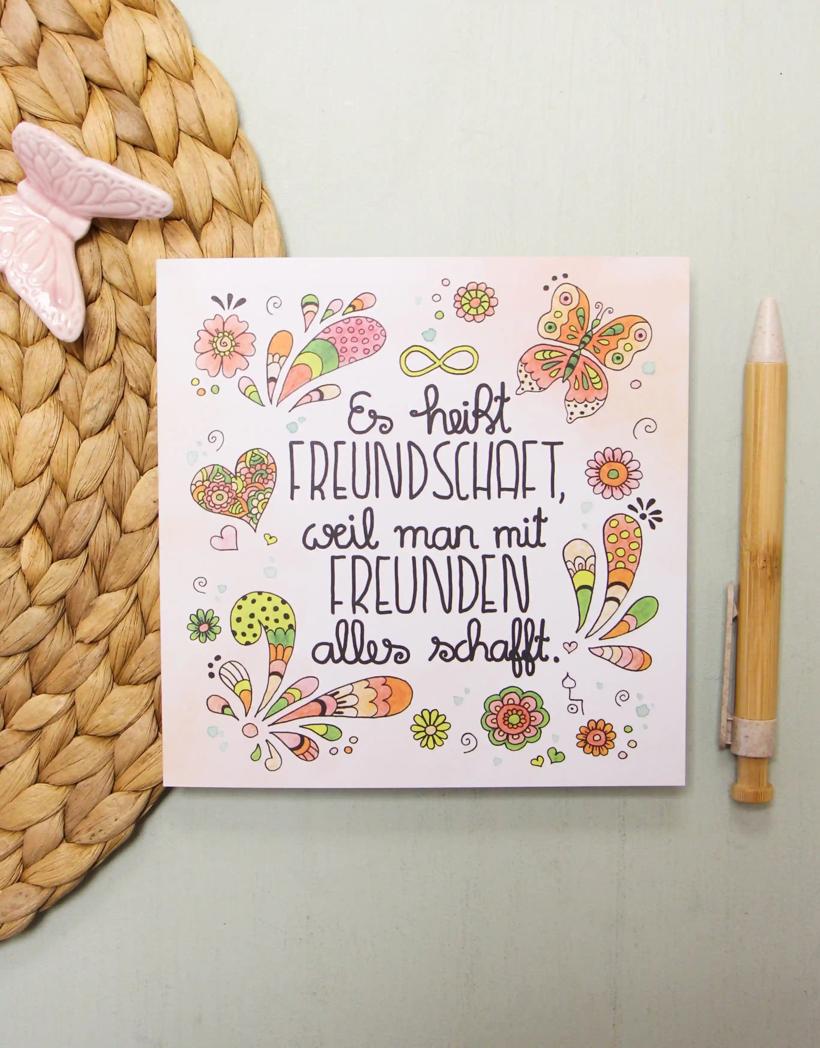 Biglietto pieghevole "Amicizia"