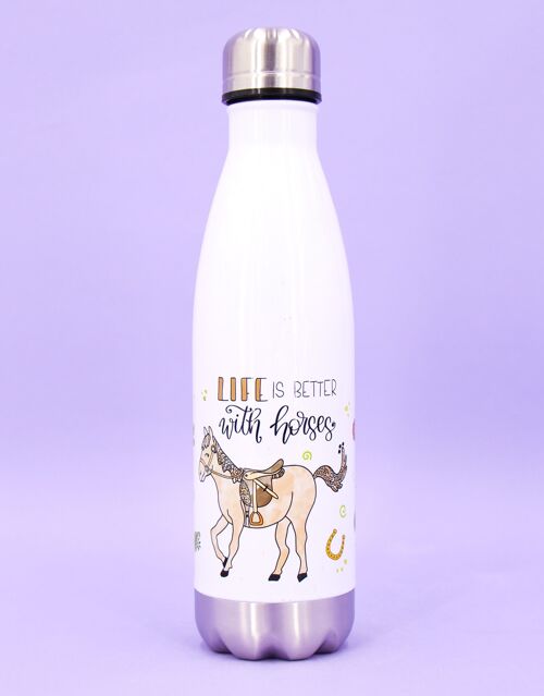 Trinkflasche "Life is better with horses" - 500ml