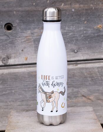 Gourde "La vie est meilleure avec les chevaux" - 500ml 10