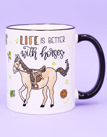 Mug "La vie est meilleure avec les chevaux" 1