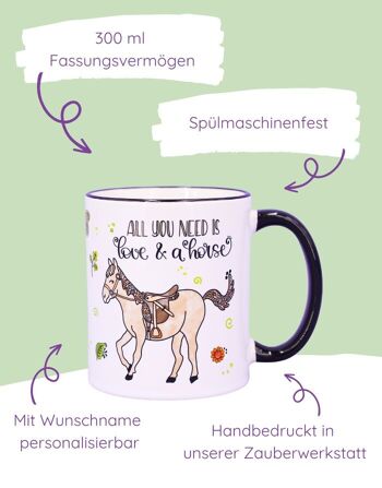 Mug "All you need is... a horse" 2