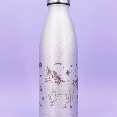 Bottiglia termica glitterata "Unicorno"