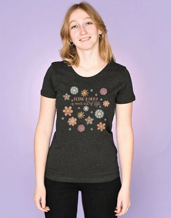 T-shirt femme "Être heureux n'est jamais démodé" 4