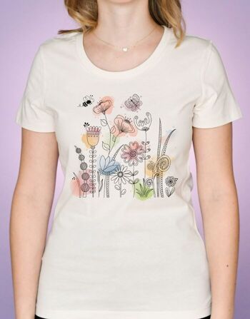 T-Shirt Femme "Prairie de Fleurs" 2