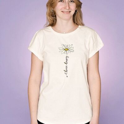 T-shirt donna "Margherite Scegli felice"