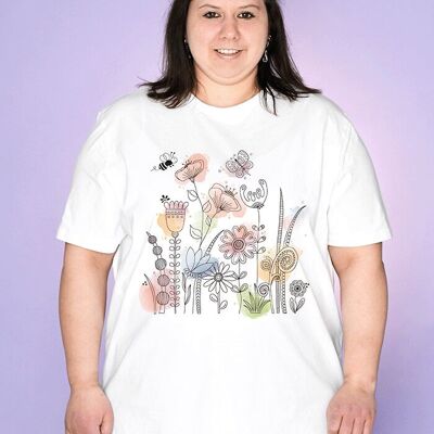 Women's T-Shirt Large Size "Flower Meadow"