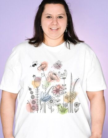 T-Shirt Femme Grande Taille "Flower Meadow" 2