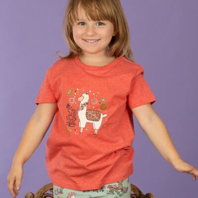 Kinder T-Shirt "Alpaka" Rot