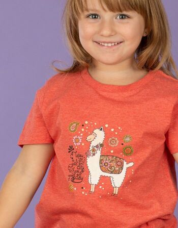 T-Shirt Enfant "Alpaca" Rouge 3