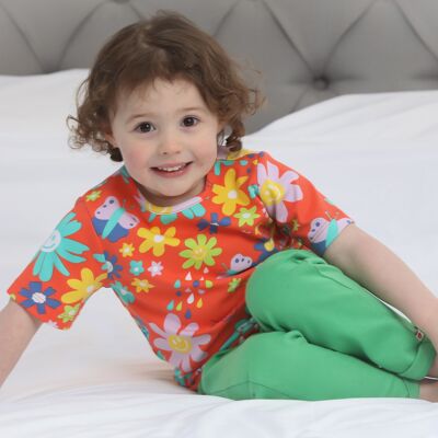 FLOWER POWER KIDS T-SHIRT CON STAMPA ALL OVER