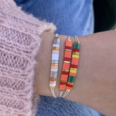 Pulsera Florida, rocallas multicolores (BFA6)