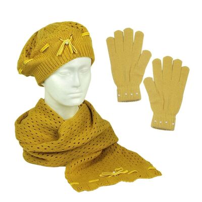 Angebot *Mütze, Schal und Handschuhe aus Acryl 19814