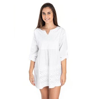 Robe Coton Blanc 23023 2