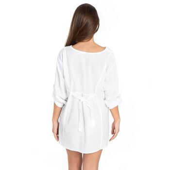 Robe Coton Blanc 23023 3