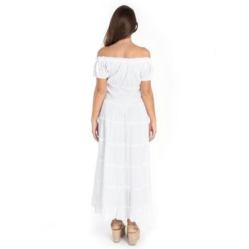 Robe Coton Blanc 23060 3