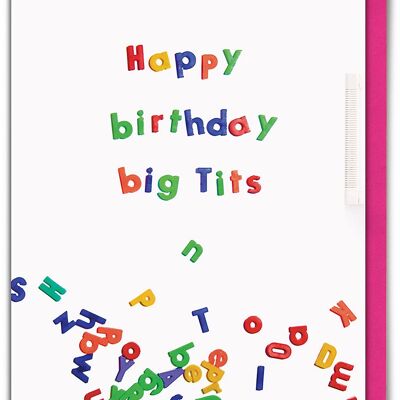 Happy Birthday Big T*ts Rude Birthday Card