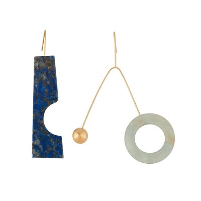 Boucles d'oreilles SONIA Bleu Céladon