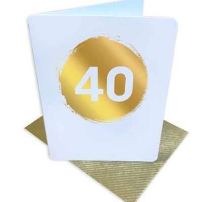 40th Age Birthday Small Card