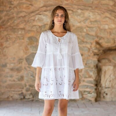 Schiffli Coton Robe en coton 29224