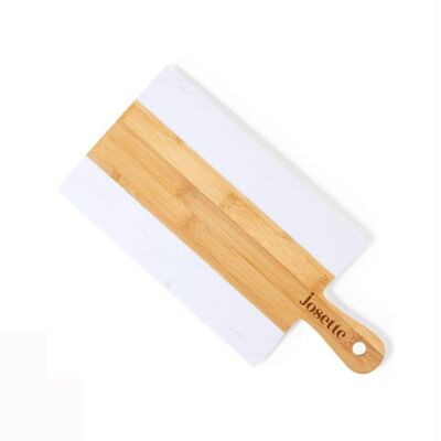 Bamboo and reconstituted marble cutting board