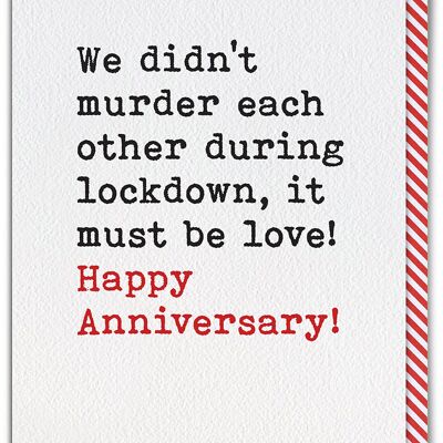 Funny Anniversary Card Lockdown