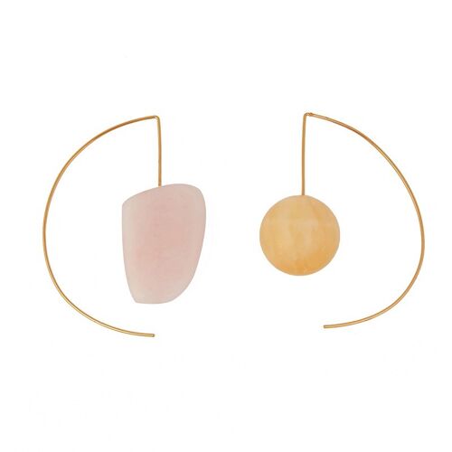 Boucles d'oreilles SONIA Jaune Rose