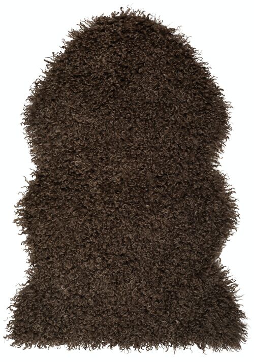 Wooly rug - carpet - Brown